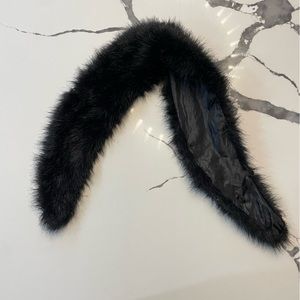 Black faux fur shawl